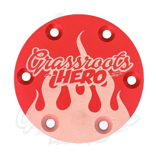 Grassroots Hero Flames Horn Delete Plate - Grip Royal