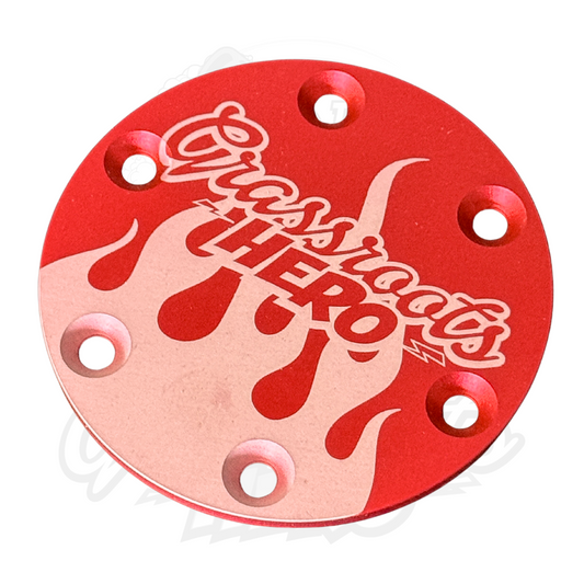 Grassroots Hero Flames Horn Delete Plate - Grip Royal